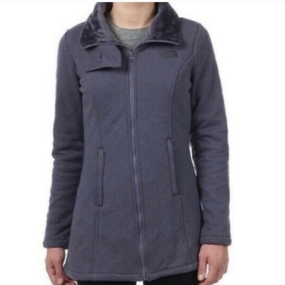 The North Face Jackets & Blazers - The North Face Purple Caroluna Jacket Quileted Fleece Coat Sz L